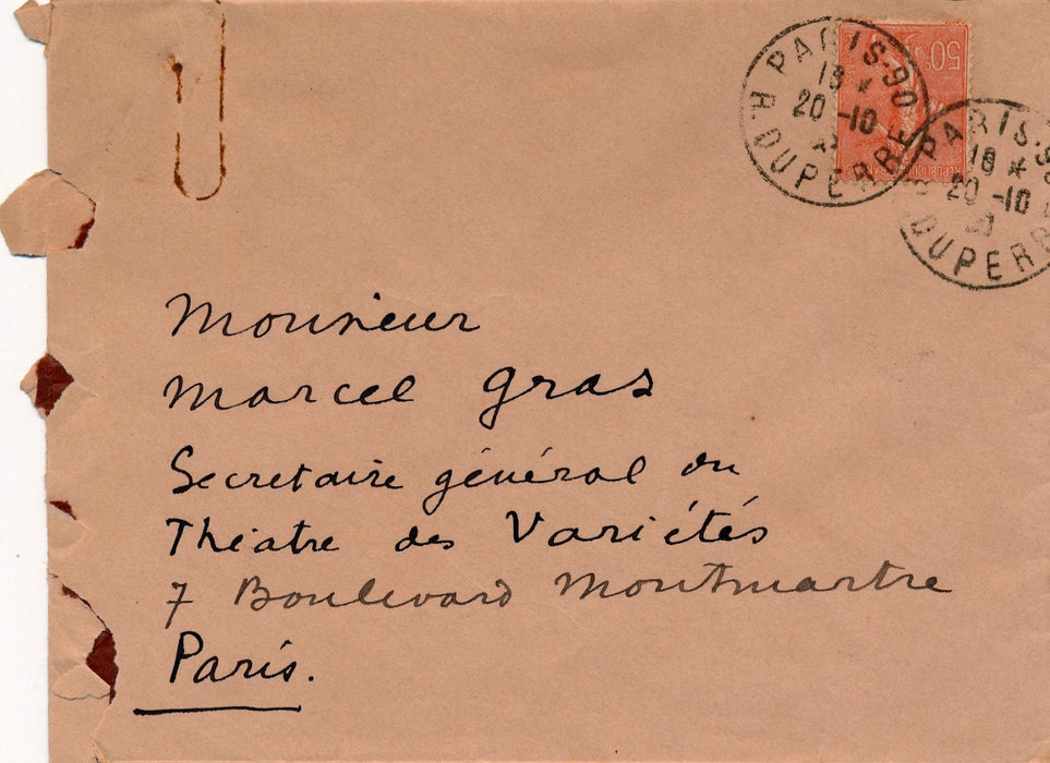écrivain Francis Carco (1886-1958), écrivain lettre autographe signée La Rue
