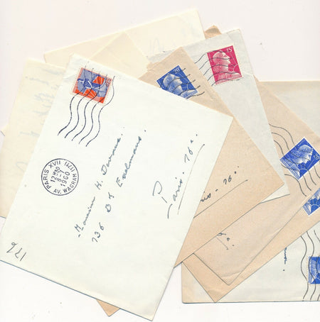 François BOUCHER Union française arts costume 4 lettres et 2 cartes autographes