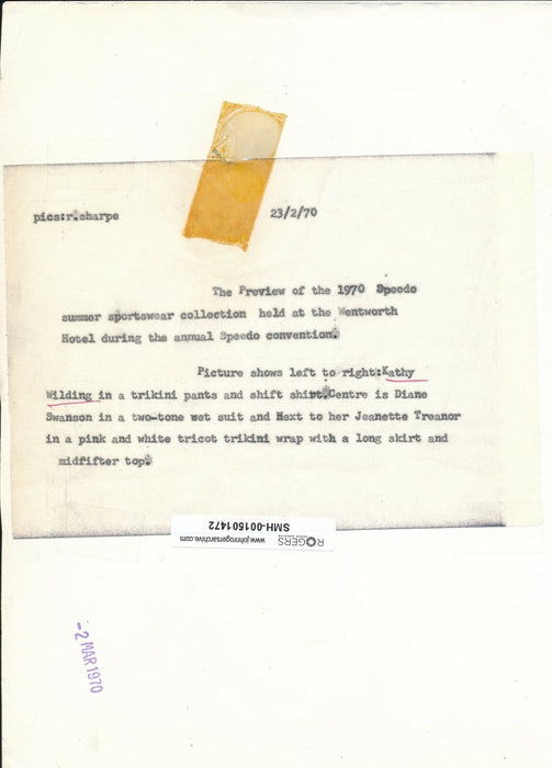 Kathy WILDING mode fashion 2 photos photographie maillot de bain