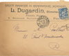 Louis Ernest DUGARDIN peintre billet signé presse coupures
