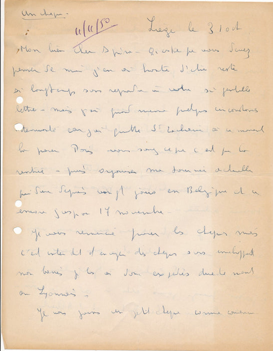 Reda CAIRE rare correspondance de 15 lettres autographes signées musique chanson