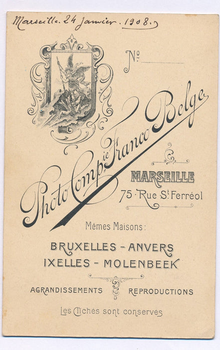 J. DIMOURO violoniste Marseille photographie signée dédicacée E. Le Roy Chalons