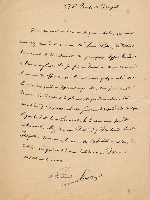 Gabriel Séailles autographe signé et épouse autographe Jean Peské dessin Hindous