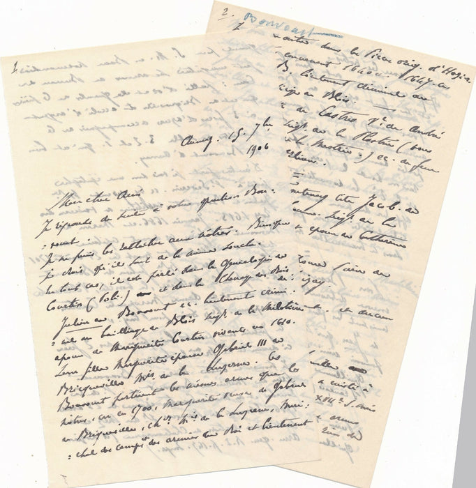 Généalogie sur Julien de Bonvoust lettre autographe Normandie