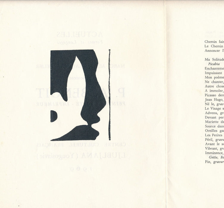 P. A. BENOIT ACTUELLES Formes et Langage : Marc Alyn, Claude Argelier 1969