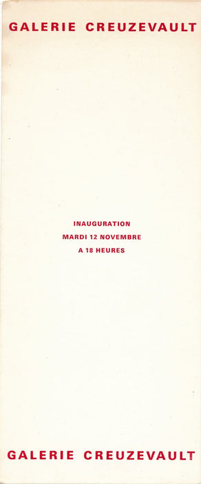 galerie Creuzevault dépliant exposition collective 1969 Portrait de l’autre