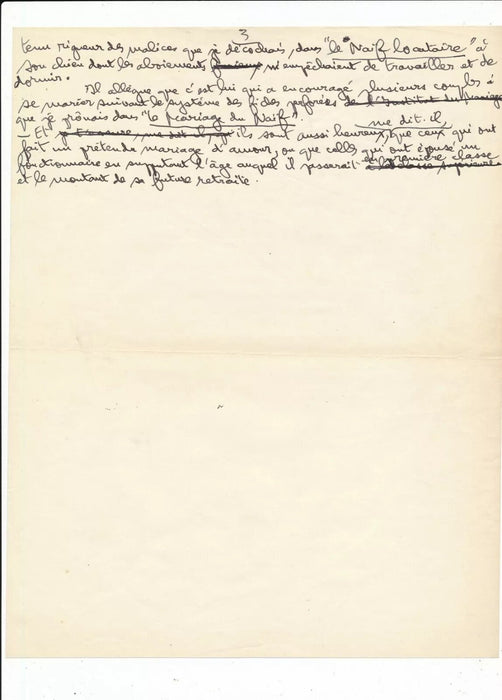écrivain Paul GUTH ensemble 1 manuscrit autographe 3 lettres 2 dédicaces !