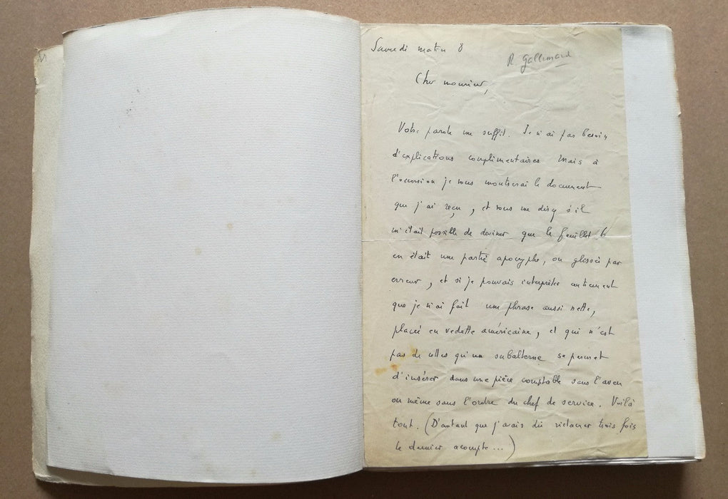 Littérature Jules Romains EO Donogoo Tonka lettre autographe signée