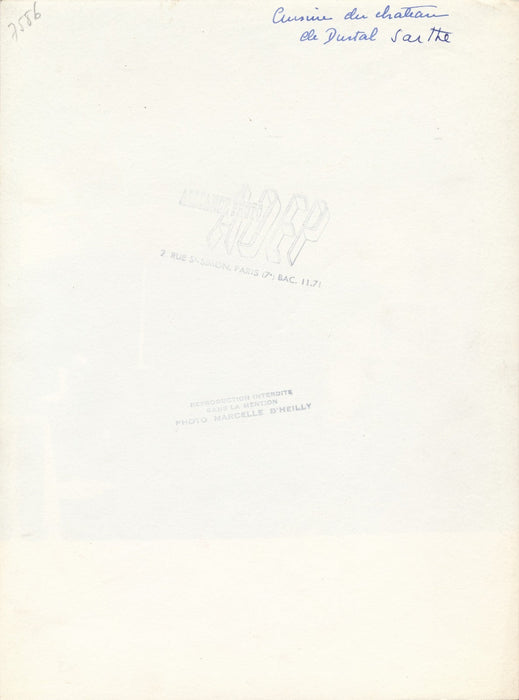 Durtal Anjou Sarthe cuisines château photo argentique époque Marcelle d Heilly