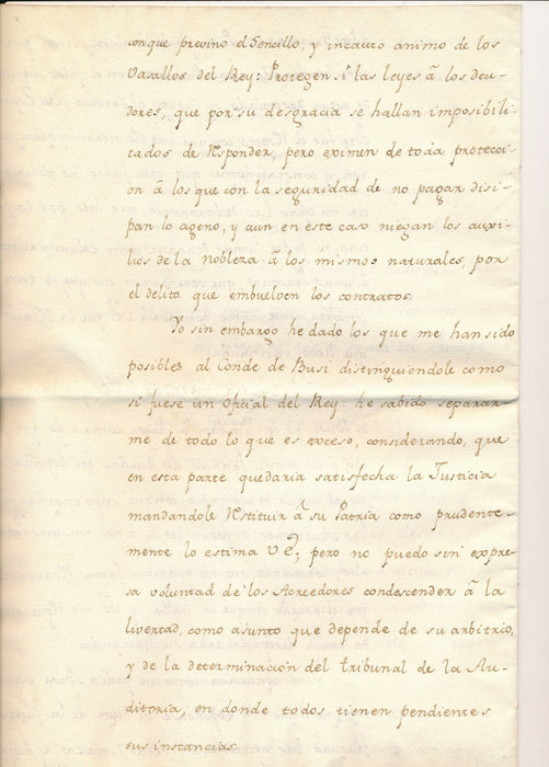 Pedro Pablo ABARDA DE BOLEA lettre signée ambassade espagne Bussy Ossun 1772