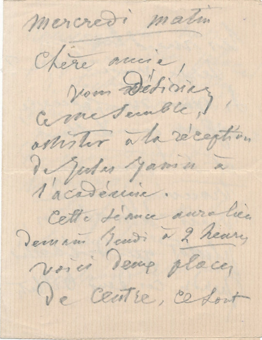 Musique Ambroise THOMAS lettre autographe signée Académie réception Jules Janin 