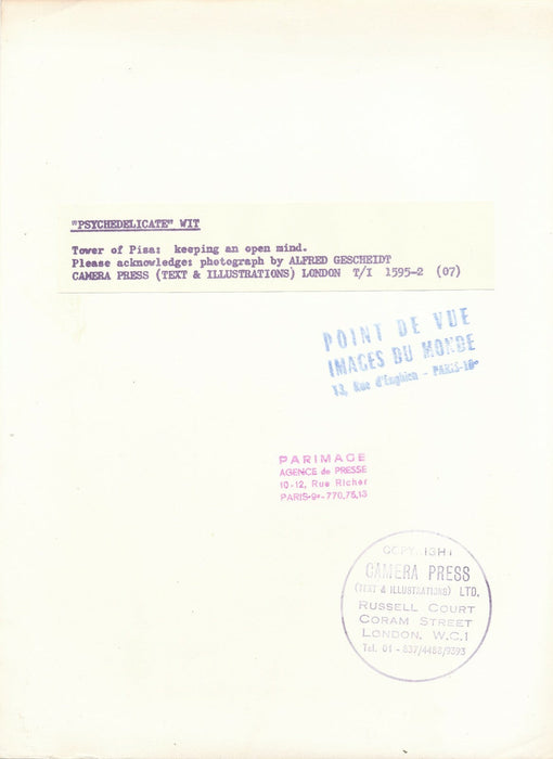 Alfred GESCHEIDT photomontage photographie Tour de Pise tirage vintage