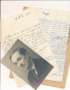 Henri MASSIS bel ensemble lettre manuscrit Maurras ET photo signée autographe