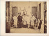 Equipe peintres métier Paris v. 1880 peinture bâtiments photographie albumine