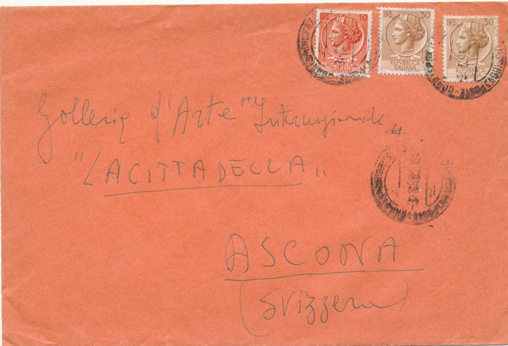 Angelo Maurizio DE SIMONE lettre signée il démarche une galerie