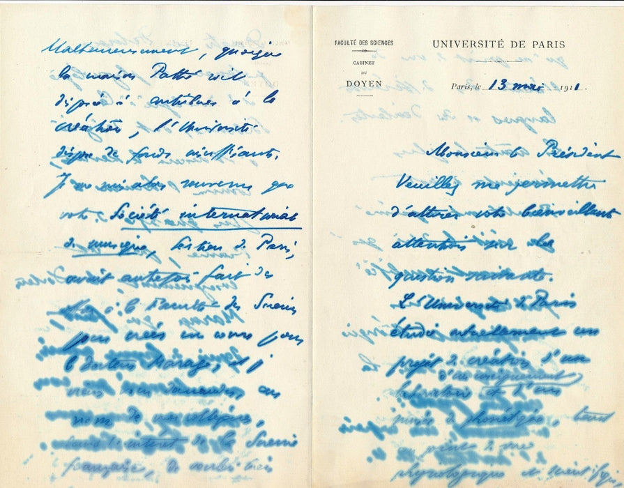 Mathématicien Paul Appell création poste phonétique René Marage 2 lettres