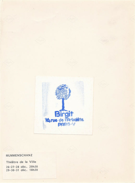 Les Mummen Mummenschanz théâtre Paris mime photo photographie Birgit Püve 1977