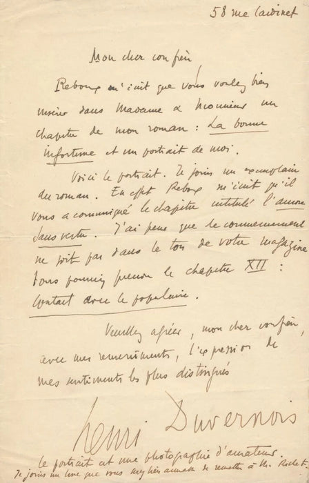 Henri DUVERNOIS écrivain 4 lettres autographes signées sur ses romans
