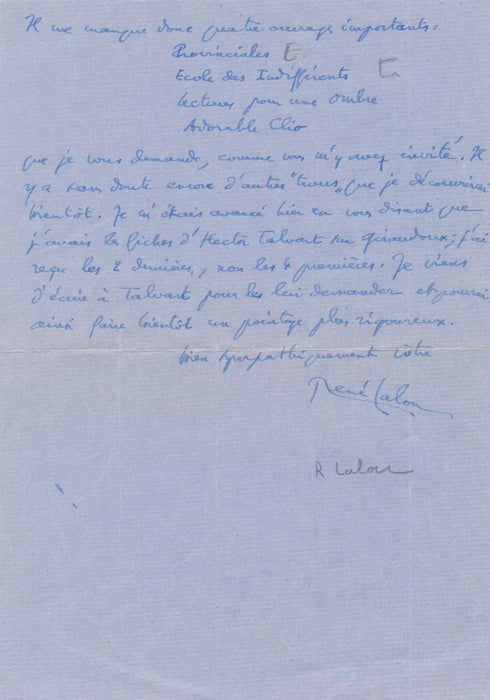 René Lalou 4 lettres autographes signées Giraudoux édition éditeur publicité