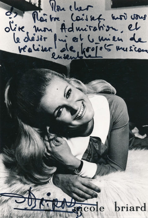 Nicole BRIARD photo photographie dédicacée signée opéra chanteuse lyrique
