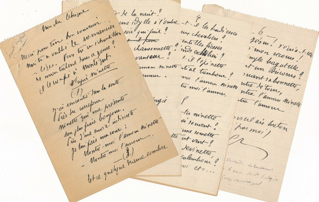 Alfred Léon GERAULT-RICHARD socialiste manuscrit autographe signé Minette