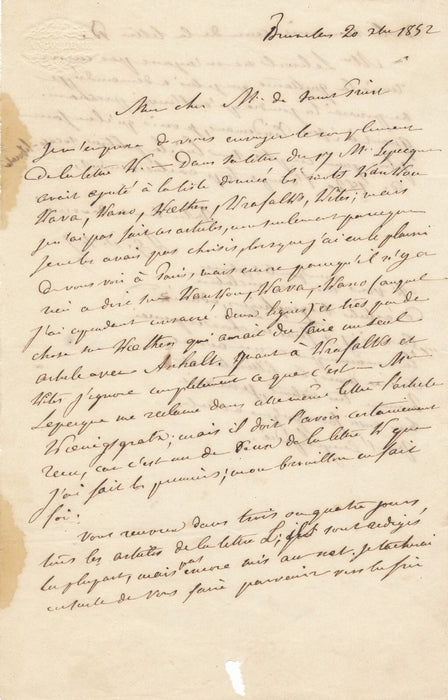 Antoine SCHAYES historien belge 6 lettres autographes signées à SAINT-PRIEST