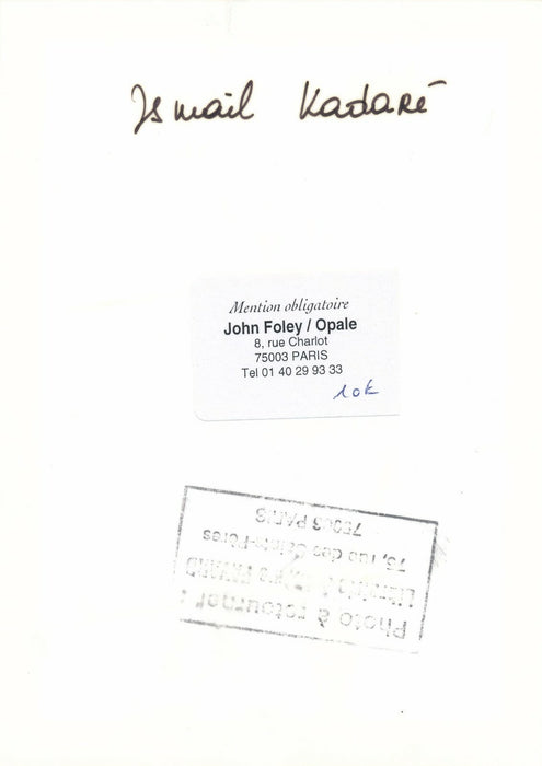 Photographie Ismaïl KADARE écrivain tirage argentique époque 