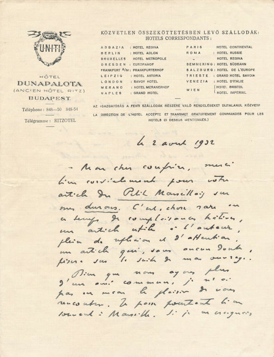 Henri BÉRAUD son livre Lurons de Sabolas lettre autographe signée Beraud