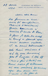 Maurice MAETERLINCK reçoit chez lui :  Pantoufles et pyjama ! lettre autographe