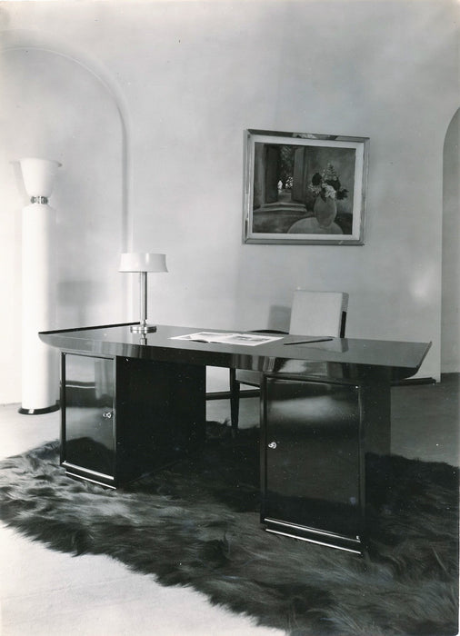 photo Intérieur design art déco argentique époque mobilier bureau