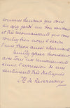 Famille Reverseaux, comte lettre autographe signée à l'acteur F. Febvre