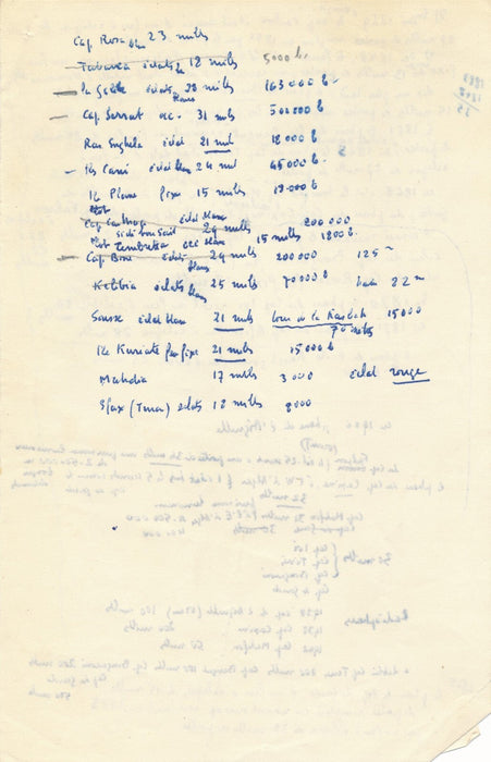 Erwan MAREC amiral phares Afrique du Nord divers documents autographes ou non