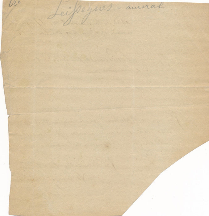 Amiral Corentin de LEISSÈGUES signature autographe 1805  l’Impérial