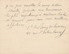 famille BONY DE LA VERGNE, comte, famille carte autographe signée épitaphe