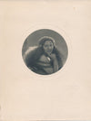 Portrait de femme tondo argentique époque vers 1930 cheveux photo photographie