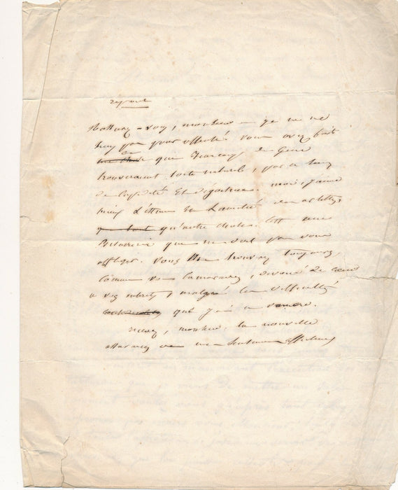 Jacques Joseph LECURIEUX peintre belle lettre autographe  à collectionneur 1844