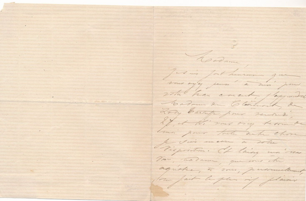 Adélaïde Zélia PONSIN Provost 2 lettres autographes Lady Tartuffe 2 Orphelines