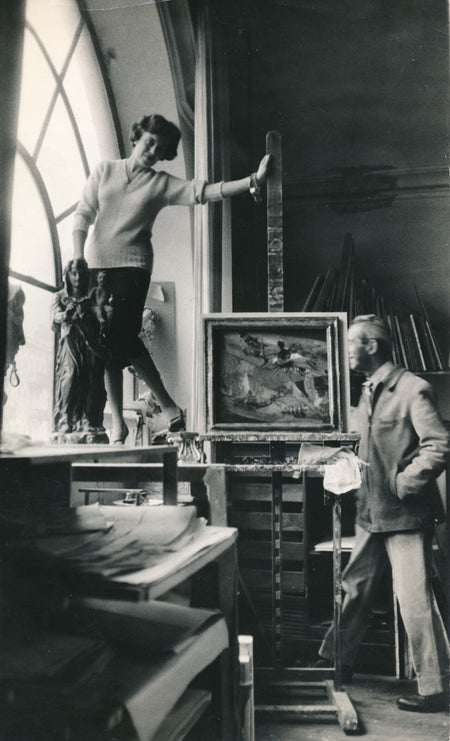 Carlo COTTI peintre suisse avec Mariza F. Warren Lugano photo photographie