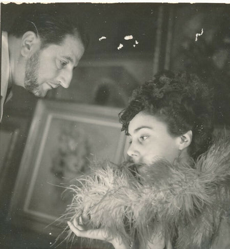 Jean-Gabriel DOMERGUE peintre modèle femme fourrure photo photographie v. 1930