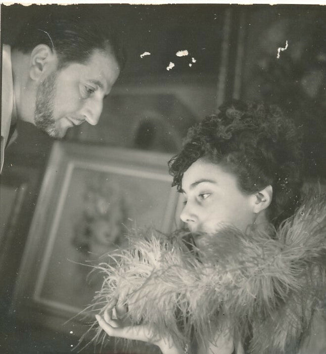 Jean-Gabriel DOMERGUE peintre modèle femme fourrure photo photographie v. 1930