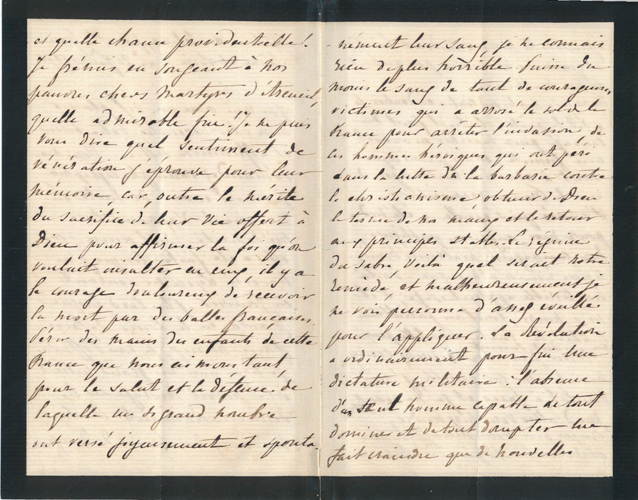 Adhémar d ANTIOCHE 3 lettres autographes signée Commune et guerre 1870 à d'Arsac