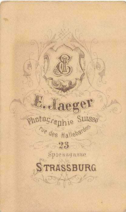 Strasbourg Famille BÜTTNER 13 photos cdv légendes Edmond Oscar Pauline Jennie...
