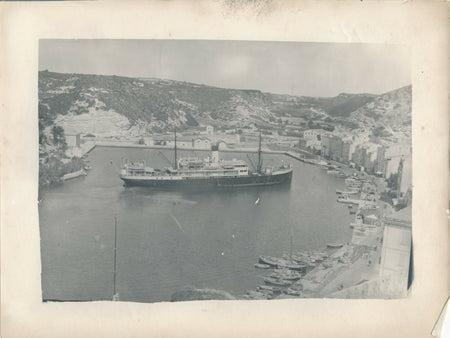 Bonifacio, le port, 1937 photo photographie bateau navire 
