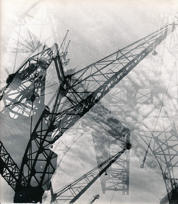 Photo Composition aux grues superposition willy Rizzo argentique époque