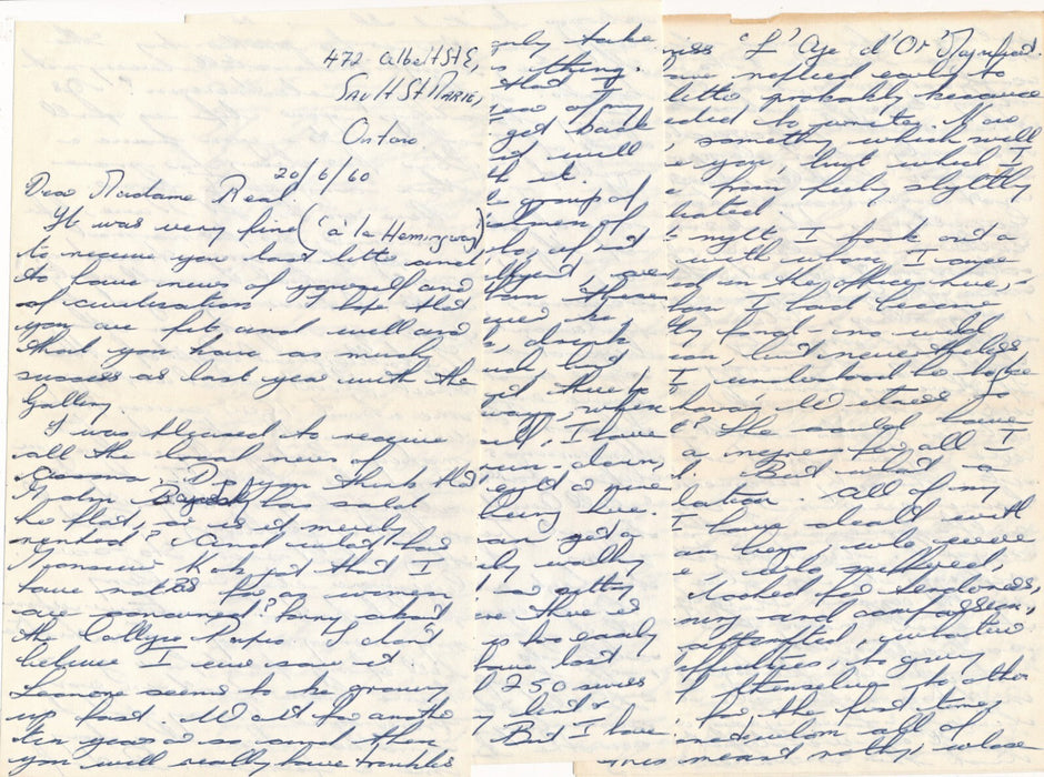 écrivain Malcom MENZIES correspondance autographe 4 lettres Canada anarchisme