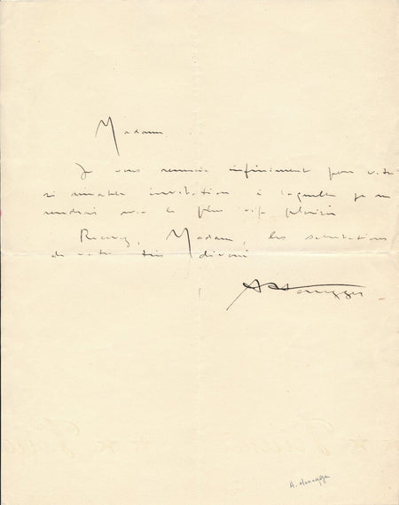 Suisse Arthur HONEGGER Lettre autographe signée