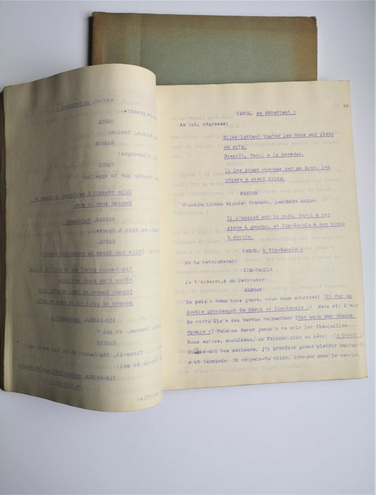 Théâtre Jacques DEVAL dramaturge 2 envois autographes comédie Namouna