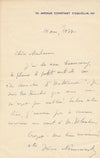 Russe Irène Némirovsky lettre autographe signée 1937 Mouches d'Automne