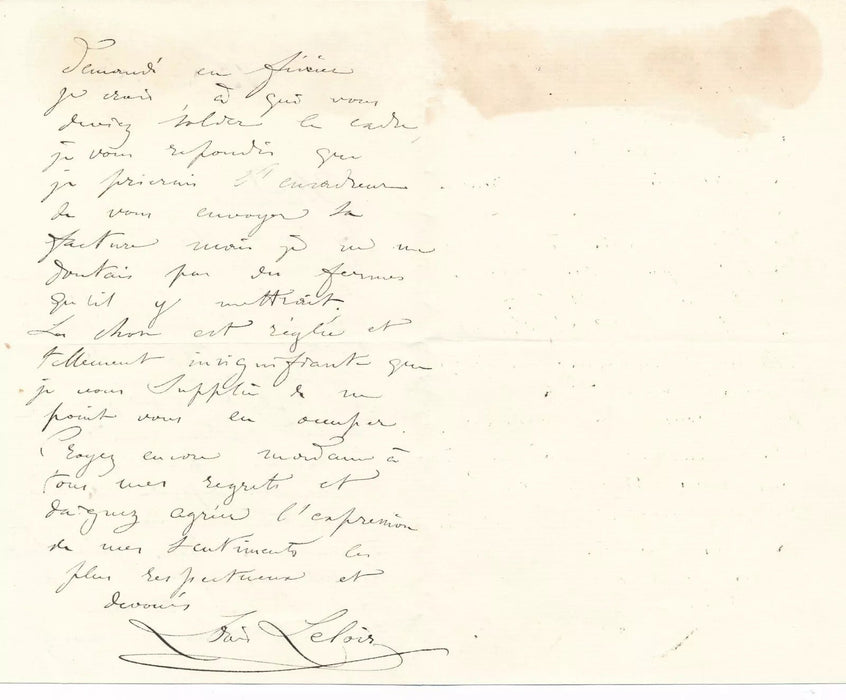 beau lot Louis LELOIR peintre et illustrateur 5 lettres autographes 2 à Castrie