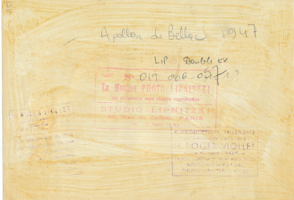 Louis Jouvet Apollon de Bellac Giraudoux théâtre photo photographie Lipnitzki